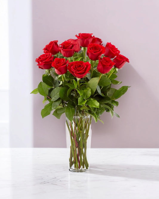 Arreglo de 12 rosas